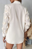 Casual Solid Patchwork Turndown Collar Long Sleeve Two Pieces
