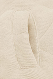 Casacos casuais de gola mandarim com bolso sólido e zíper