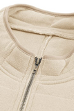 Lässige Oberbekleidung mit festem Taschenreißverschluss und Stehkragen (11 Farben)