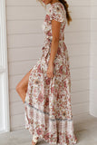 Sexy Elegant Print V Neck A Line Dresses(10 Colors)