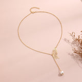 Casual Daily Party Butterfly Patchwork Pearl Necklaces
