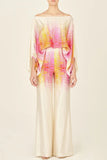 Casual Elegant Print Patchwork Off the Shoulder Long Sleeve Two Pieces(11 Colors)