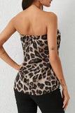 Sexy Leopard Strapless Tops(3 Colors)
