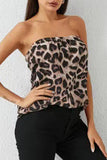 Sexy Leopard Strapless Tops(3 Colors)
