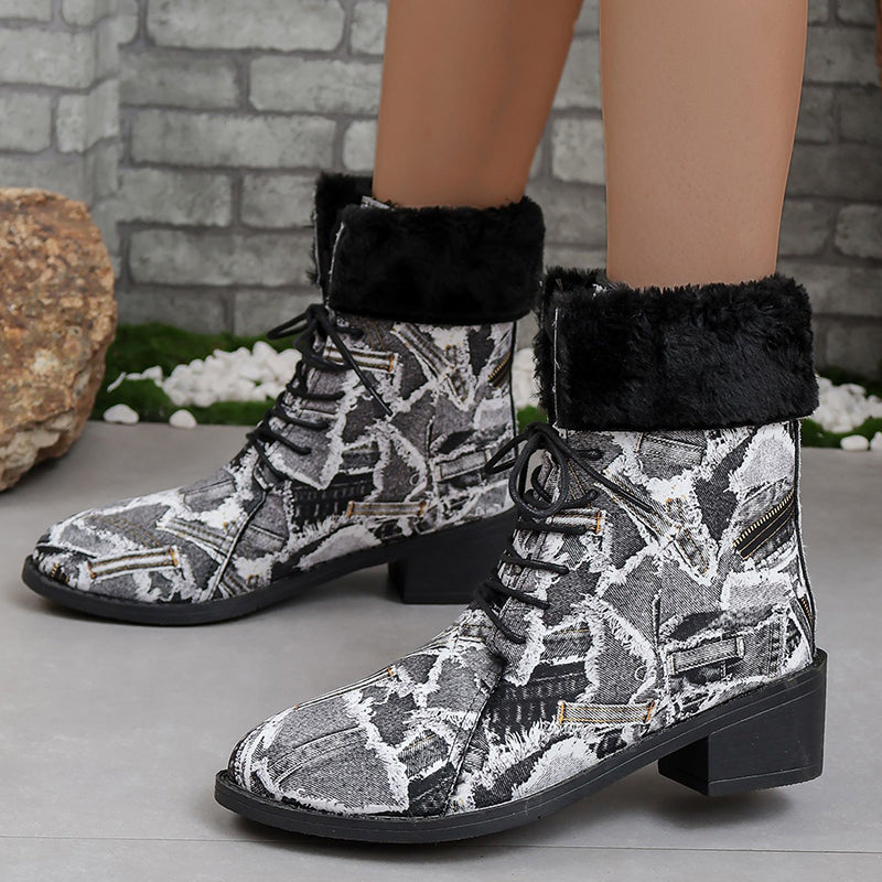 Casual Patchwork Printing Pointed Comfortable Out Door Shoes (Heel Height 1.37in)