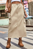 Casual Street Solid Draw String Pocket Loose Type A Patchwork Bottoms