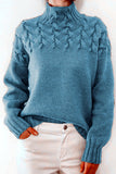 Casual Solid Weave Turtleneck Sweaters(11 Colors)