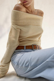 Sexy Solid Backless Off the Shoulder Sweaters(5 Colors)