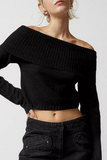 Sexy Solid Backless Off the Shoulder Sweaters(5 Colors)