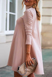 Casual Simplicity Solid Turtleneck Long Sleeve Dresses