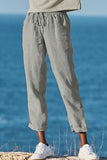 Lässige, solide, lockere Hose mit weitem Bein und Taschen (3 Farben)