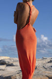 Sexy Vacation Solid Slit Swimwears Cover Up