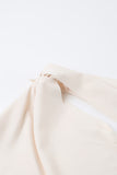 Elegant Solid Patchwork Oblique Collar One Step Skirt Dresses