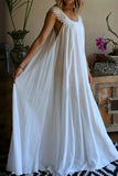Casual Simplicity Solid Tassel U Neck Sleeveless Dresses
