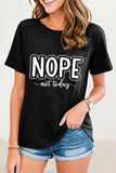 Casual Letter Print O Neck T-Shirts