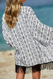 Casual Vacation Geometric Print Tassel Swimwears Cover Up