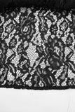 Sexy Solid Lace See-through Straight High Waist Solid Color Bottoms