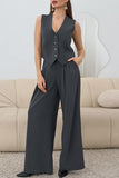 Casual Daily Buckle Ruched V Neck Sleeveless Two Pieces