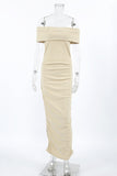 Sexy Ruched Off Shoulder One Step Skirt Dresses