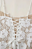 Sexy Lace Strap Design V Neck Long Dresses
