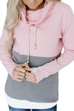 Fashion Sweet Adult Patchwork Solid Patchwork Hooded Collar Outerwear