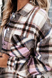 Fashion Daily Adult Plaid Cardigan Turndown Collar Blouses(3 Colors)