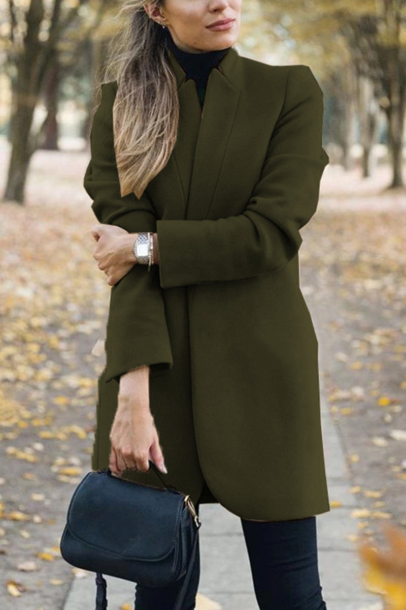 Casual Long Sleeve Regular Sleeve Solid Coats(6 Colors) – Bohonini