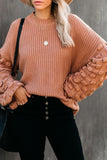 Fashion Street Solid Patchwork O Neck Sweaters(3 Colors)