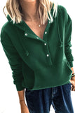 Casual Solid Patchwork Hooded Collar Hoodies(5 Colors)