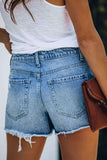 Moda Casual Street Rasgado Jeans Regular