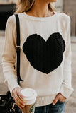 O-Ausschnitt-Pullover mit mittlerer Taille und Street-Print (3 Farben)
