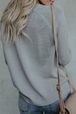 Suéter com estampa de rua, gola redonda, cintura média (3 cores)