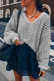 Fashion Street Solid V-Ausschnitt Pullover (5 Farben)