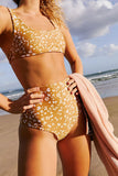 Fashion Vacation Print Patchwork Swimwears(5 Colors)