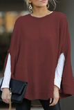 Lässige, einfarbige Pullover, Strickjacken mit O-Ausschnitt (5 Farben)