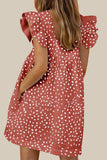 Fashion Casual Print Patchwork Square Collar Princess Dresses(4 Colors)