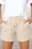 Calças retas de cintura alta soltas casuais com bolso sólido (7 cores)