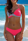 Fashion Simplicity Solid Patchwork Swimwears
