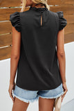 Fashion Street Solid Split Joint O Neck Tops (3 cores)