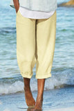 Lässige, solide, lockere Hose mit weitem Bein und Taschen (4 Farben)