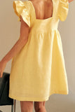 Modische, süße, einfarbige Prinzessinnenkleider mit quadratischem Kragen (5 Farben)