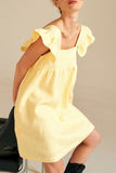 Fashion Sweet Solid Square Collar Princess Dresses(5 Colors)