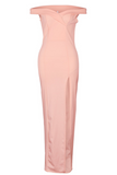 Fashion Elegant Solid Backless High Opening Off the Shoulder Irregular Dress Dresses(5 Colors)