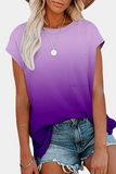 Lässige Street-T-Shirts mit allmählichem Wechseltaschen-O-Ausschnitt (6 Farben)