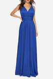 Elegante, solide Abendkleider mit rückenfreiem Trägerdesign (20 Farben)