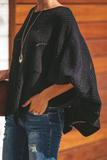 Fashion Elegant Solid Hollowed Out Patchwork O Neck Sweaters(7 Colors)