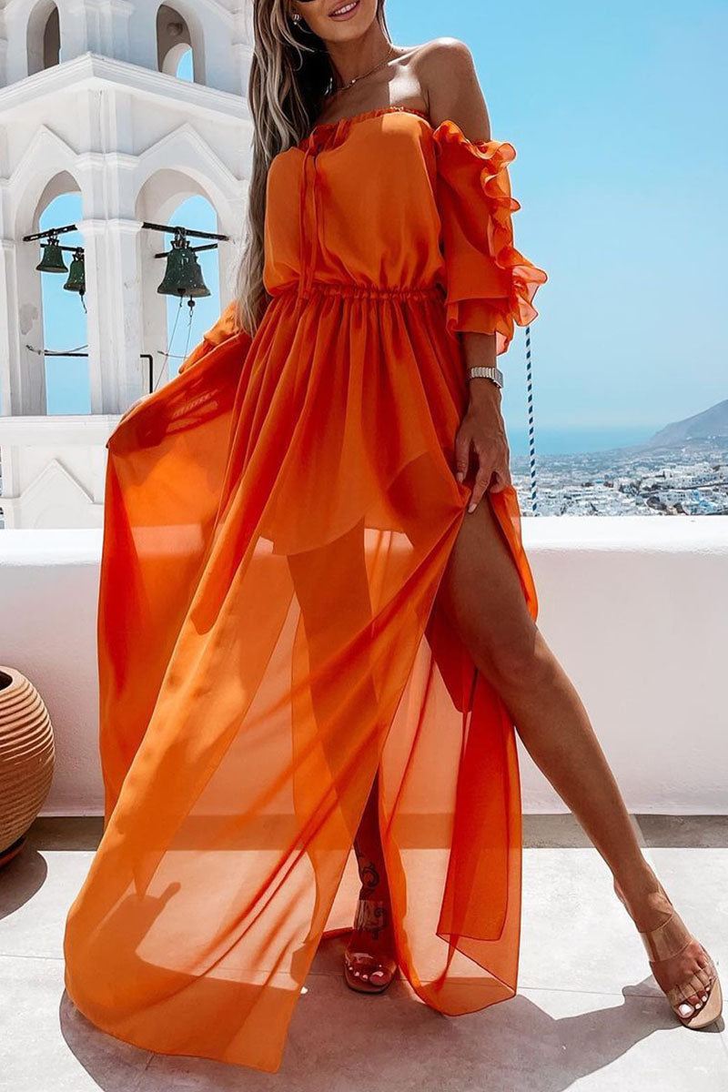 Fashion Elegant Solid Off the Shoulder Irregular Dresses – Bohonini