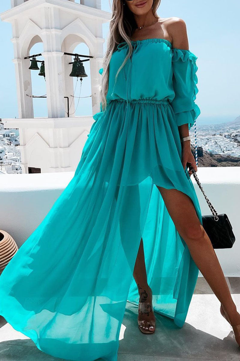Fashion Elegant Solid Off the Shoulder Irregular Dresses – Bohonini