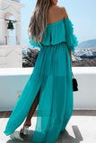 Fashion Elegant Solid Off the Shoulder Irregular Dresses