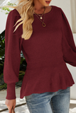 Casual Elegant Solid O Neck Tops Sweater